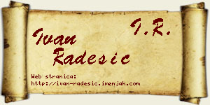Ivan Radešić vizit kartica